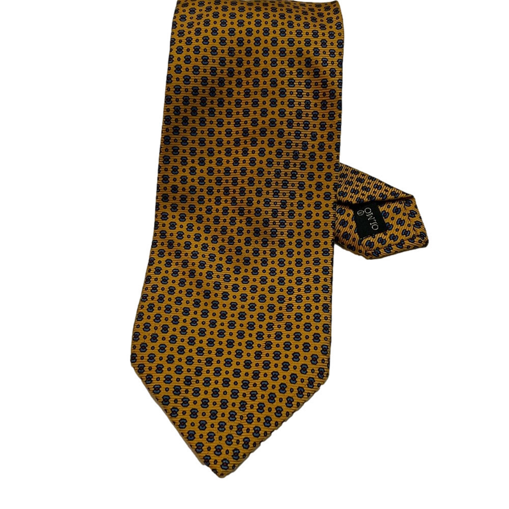 Olmo Men's Yellow 100% Silk Tie I Made in Italy